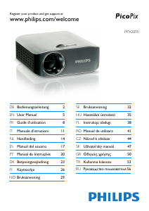 Manual Philips PPX2055 PicoPix Projector