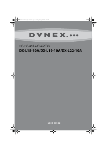 Manual Dynex DX-L19-10A LCD Television
