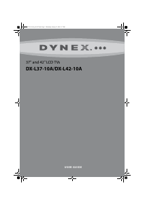 Manual Dynex DX-L37-10A LCD Television