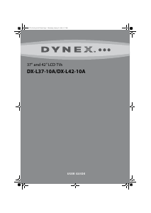 Manual Dynex DX-L42-10A LCD Television