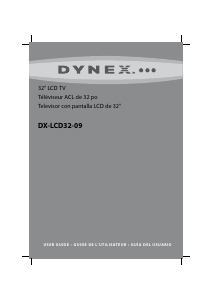 Mode d’emploi Dynex DX-LCD32-09 Téléviseur LCD