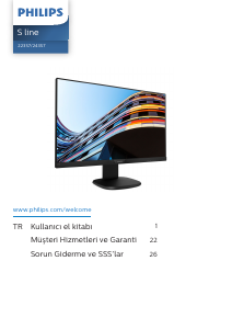 Kullanım kılavuzu Philips 223S7EHMB LED ekran