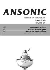 Manual Ansonic CAV 675 NFI Freezer