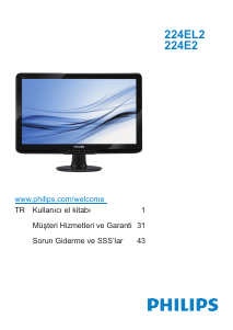 Kullanım kılavuzu Philips 224EL2SB LED ekran