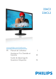 Mode d’emploi Philips 226CL2SB Moniteur LED