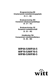 Brugsanvisning Witt WIF 70-5 Kogesektion
