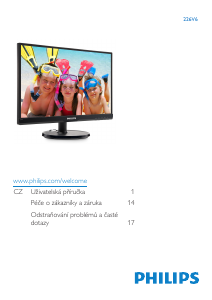 Manuál Philips 226V6QSB6 LED monitor