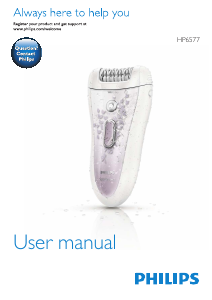 Brugsanvisning Philips HP6577 SatinPerfect Epilator