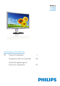 Mode d’emploi Philips 231P4QPYKES Moniteur LED