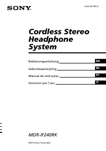 Bedienungsanleitung Sony MDR-IF240RK Kopfhörer