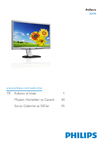 Kullanım kılavuzu Philips 231P4QUPES LED ekran