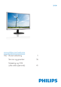 Bruksanvisning Philips 231S4QCB LED-skjerm