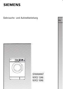 Bedienungsanleitung Siemens Siwamat WXS 1246 Waschmaschine