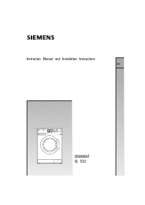 Manual Siemens Siwamat XL 532 Washing Machine