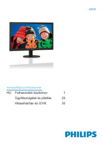 Használati útmutató Philips 233V5QHABP LED-es monitor
