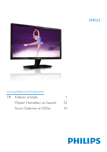 Kullanım kılavuzu Philips 234CL2SB LED ekran