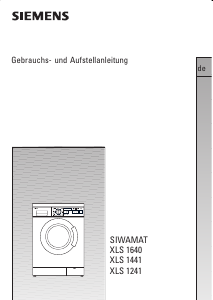 Bedienungsanleitung Siemens Siwamat XLS 1441 Waschmaschine