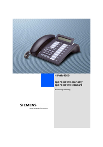 Bedienungsanleitung Siemens HiPath 4000 (optiPoint 410 economy) Telefon