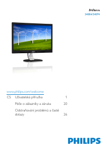 Manuál Philips 240B4QPYEB LED monitor