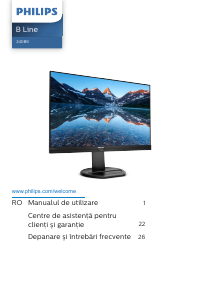 Manual Philips 240B9 B Line Monitor LED