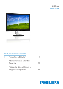 Manual Philips 240P4QPYEB Monitor LED