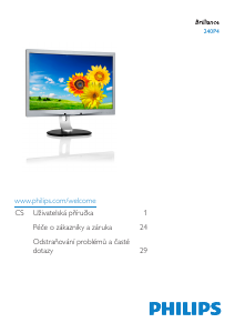 Manuál Philips 240P4QPYNB LED monitor