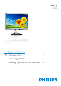 Bruksanvisning Philips 240P4QPYNS LED-skjerm