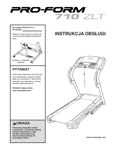 Instrukcja Pro-Form 710 ZLT Bieżnia