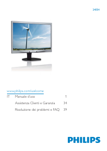 Manuale Philips 240S4LPSB Monitor LED