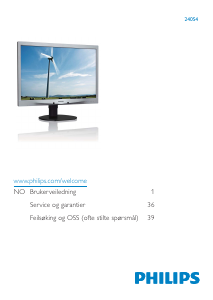 Bruksanvisning Philips 240S4LPSB LED-skjerm