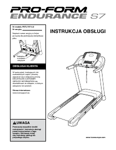 Instrukcja Pro-Form Endurance S7 Bieżnia