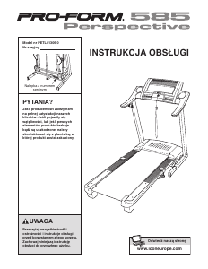 Instrukcja Pro-Form Perspective 585 Bieżnia