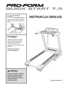 Instrukcja Pro-Form Quick Start 7.0 Bieżnia