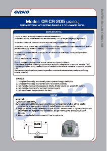 Instrukcja Orno OR-CR-205 Czujnik ruchu