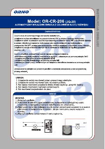 Instrukcja Orno OR-CR-206 Czujnik ruchu