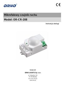 Instrukcja Orno OR-CR-208 Czujnik ruchu