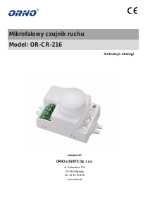 Instrukcja Orno OR-CR-216 Czujnik ruchu