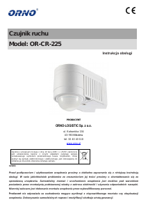 Instrukcja Orno OR-CR-225 Czujnik ruchu