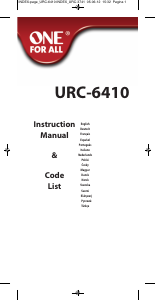 Manuale One For All URC 6410 Simple TV Telecomando