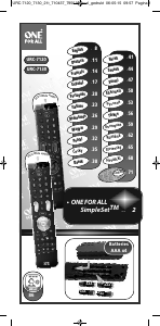Manual de uso One For All URC 7120 Essence 2 Control remoto