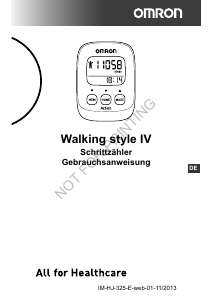 Bedienungsanleitung Omron HJ-325-E Walking Style IV Schrittzähler