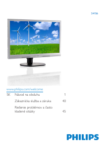 Návod Philips 241S6QYMB LED monitor