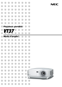 Mode d’emploi NEC VT37 Projecteur