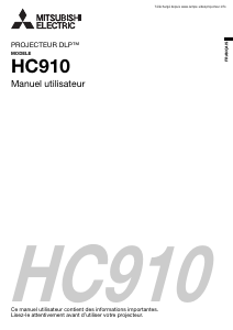 Mode d’emploi Mitsubishi HC910 Projecteur