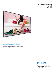 Bedienungsanleitung Philips 65BDL3000Q LED monitor