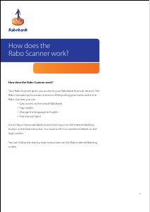 Manual Rabobank Rabo Scanner Card Reader