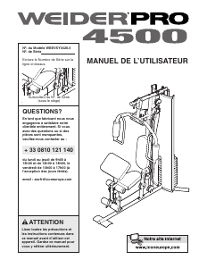 Mode d’emploi Weider Pro 4500 Appareil de musculation