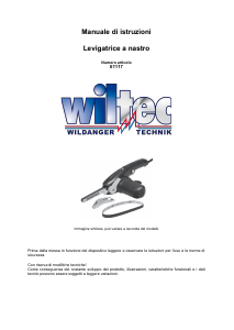 Manuale Wiltec 61117 Levigatrice a nastro