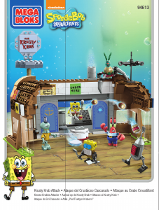 Manuale Mega Bloks set 94613 SpongeBob Attacco al Krusty Krab