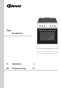 Käyttöohje Gram EK 3600-90 V Liesi